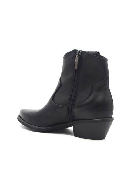 DIPARISI stivaletto texano donna in pelle con zip Made in Italy