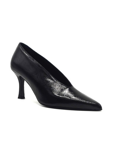 DIPARISI décolleté in naplack con tacco 7 cm Made in Italy