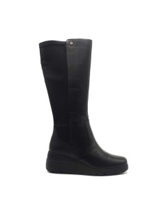 Melluso Walk stivale donna in nappa con zeppa 5 cm