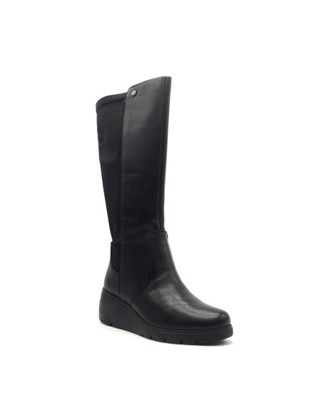 Melluso Walk stivale donna in nappa con zeppa 5 cm