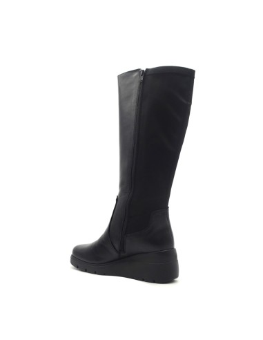 Melluso Walk stivale donna in nappa con zeppa 5 cm