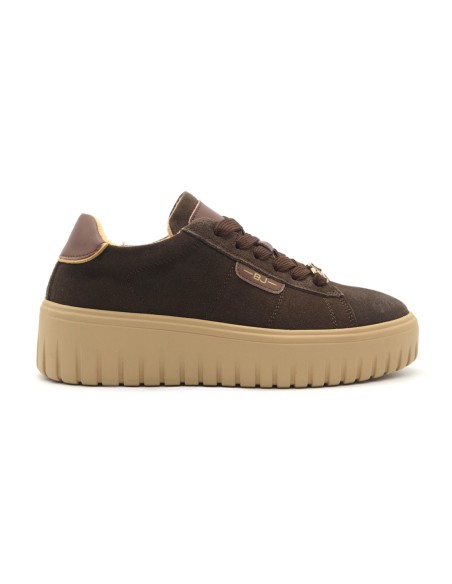 BJ Comart Rosy sneaker donna in camoscio con platform