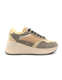 BJ Comart Benny sneaker donna in camoscio con zeppa 6 cm