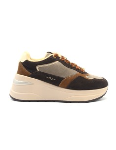 BJ Comart Benny sneaker donna in camoscio con zeppa 6 cm