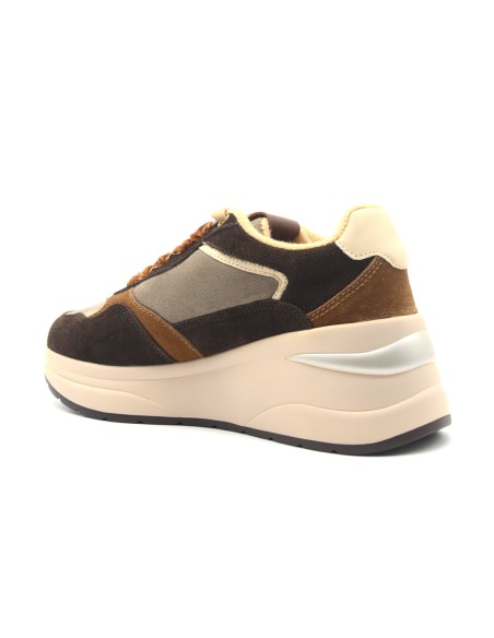 BJ Comart Benny sneaker donna in camoscio con zeppa 6 cm