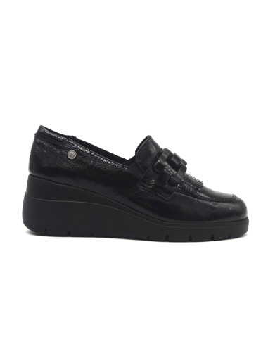 Melluso Walk mocasines de mujer en charol con Memory Foam y cuña