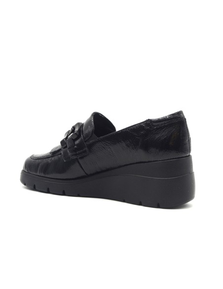 Melluso Walk Damen-Lackloafer mit Memory Foam und Keilabsatz