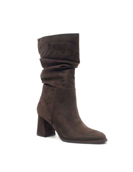 Kharisma bottes femme effet daim à tige plissée