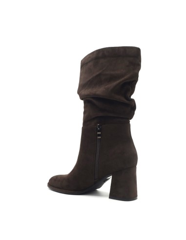Kharisma Damenstiefel in Veloursoptik mit gerafftem Schaft