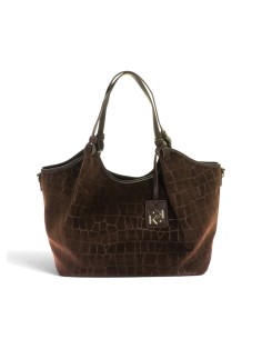 Kharisma Schultertasche in Kroko-Optik mit abnehmbarem Riemen