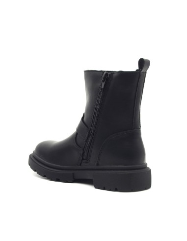 Patrizia Pepe girls' leather ankle boots with studs and zip