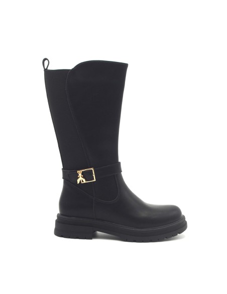 Patrizia Pepe bottes fille en cuir avec bride et zip