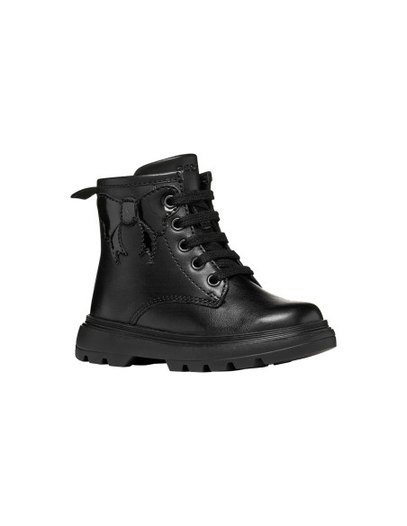 Geox Kiddartah bottines fille en nappa avec nœud et zip