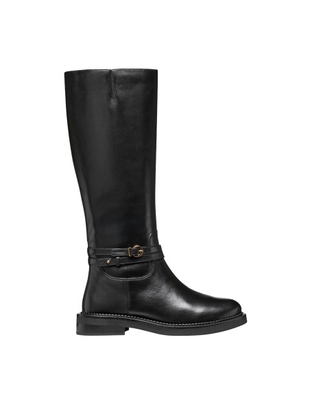 Geox Serilda Damen-Lederstiefel im Reiterstil mit Reißverschluss