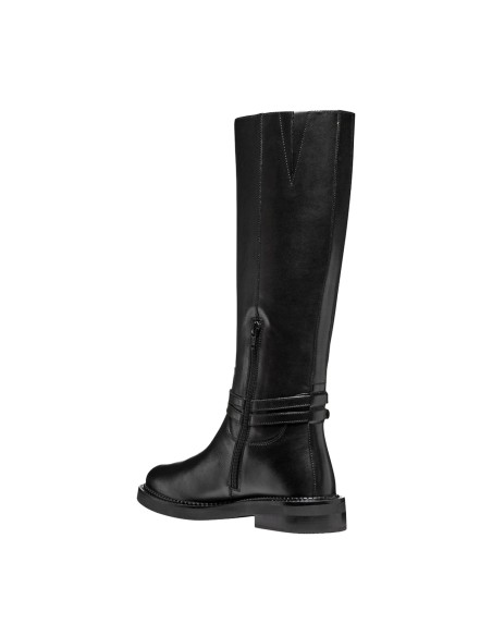 Geox Serilda Damen-Lederstiefel im Reiterstil mit Reißverschluss