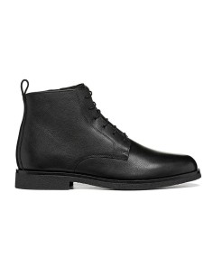 Geox Claudio men's leather ankle boots with laces and zip