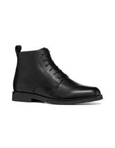 Geox Claudio men's leather ankle boots with laces and zip 2