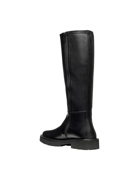 Geox Norize women's leather boots with stretch shaft and zip
