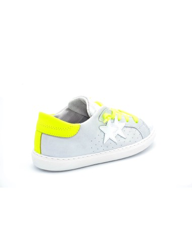 2 Star SNEAKER BAMBINA IN PELLE BICOLORE