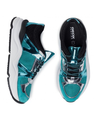 Geox SNEAKER D TOPAZIO MESH E SUEDE CON DETTAGLI METALLICI