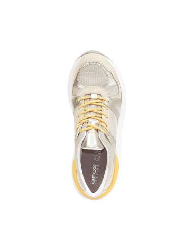 Geox SNEAKER D TOPAZIO MESH E SUEDE CON DETTAGLI ORO