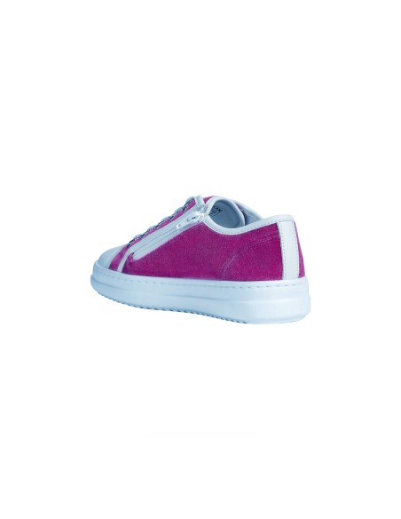 Geox SNEAKER D PONTOISE VELLUTO CON ZIP LATERALE