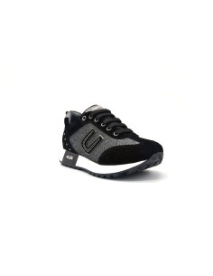 4US By Paciotti Sneaker camoscio e tessuto glitter 2