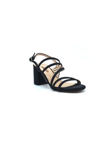 Albano sandalo elegante donna in tessuto glitter con multi listini
