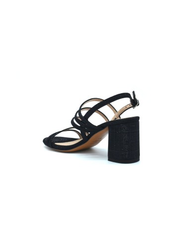 Albano sandalo elegante donna in tessuto glitter con multi listini