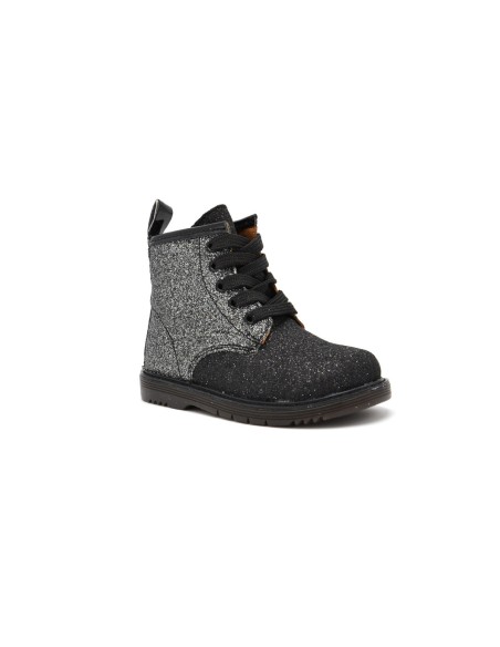 Bottine fille Grunland Nill en cuir recouvert de paillettes