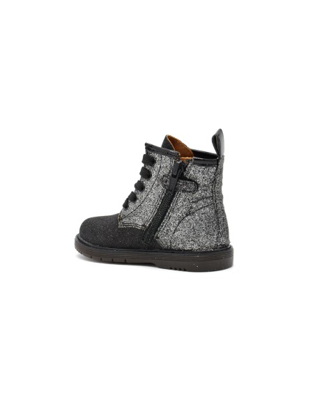 Bottine fille Grunland Nill en cuir recouvert de paillettes