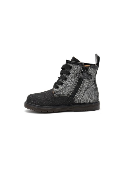 Bottine fille Grunland Nill en cuir recouvert de paillettes