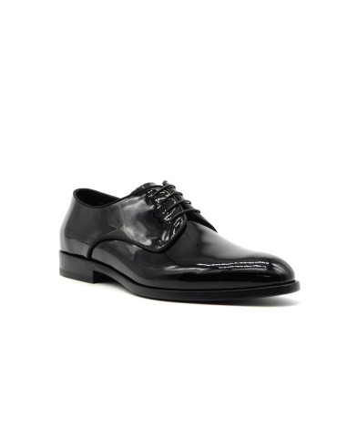 Derbies homme Rossi de cérémonie en cuir verni avec semelle en cuir