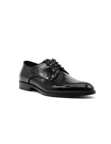 Derbies homme Rossi de cérémonie en cuir verni avec semelle en cuir