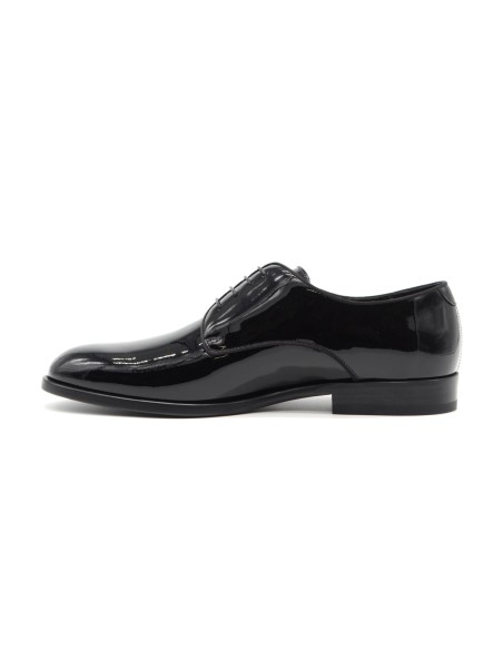 Derbies homme Rossi de cérémonie en cuir verni avec semelle en cuir