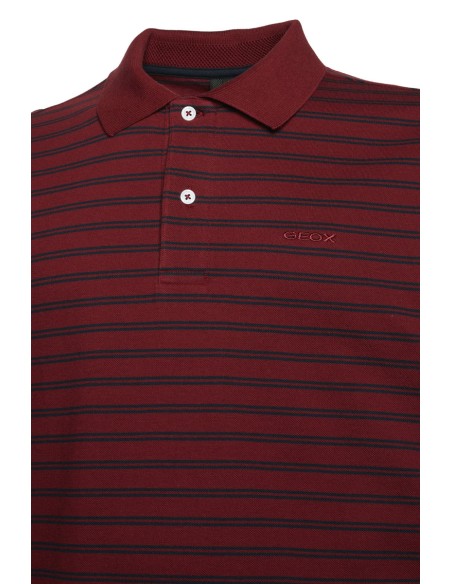 Geox Sustainable polo uomo in cotone organico con righe all over