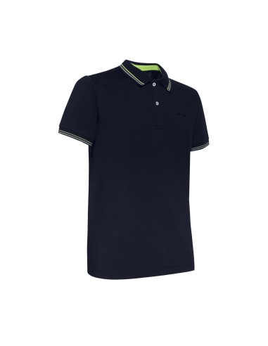 Geox Sustainable men's polo shirt in cotton pique with knitted collar