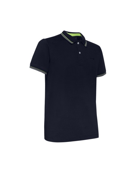 Geox Sustainable men's polo shirt in cotton pique with knitted collar