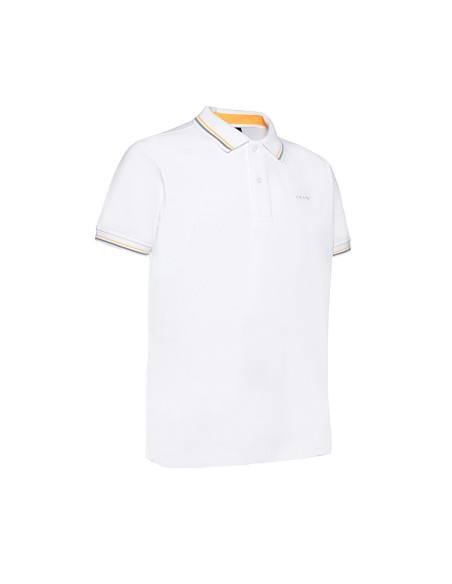 Geox Sustainable men's polo shirt in cotton pique with knitted collar